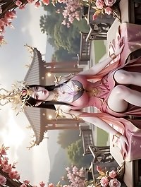 The sexy queen Medusa in striking poses