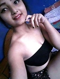 Dissolute oriental strumpet is covered with semen